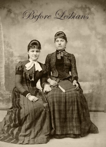 Two women from the 1800's sitting side by side